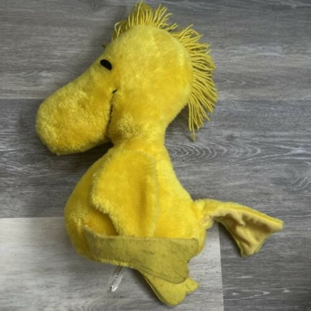 WOODSTOCK PEANUTS GANG Plush Stuffed Doll Toy VINTAGE 1972 9'' TALL YELLOW BIRD